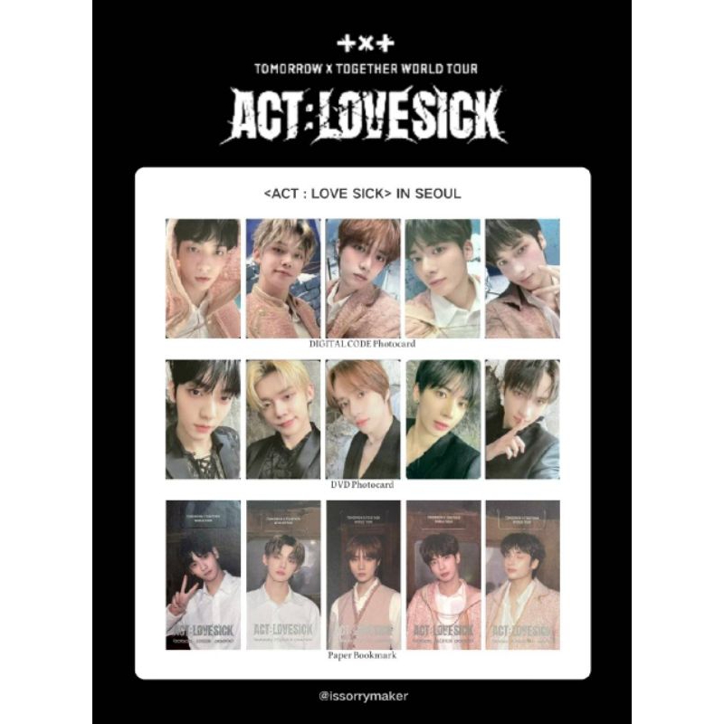 TXT小卡 DVD Digital world tour act:love sick in seoul