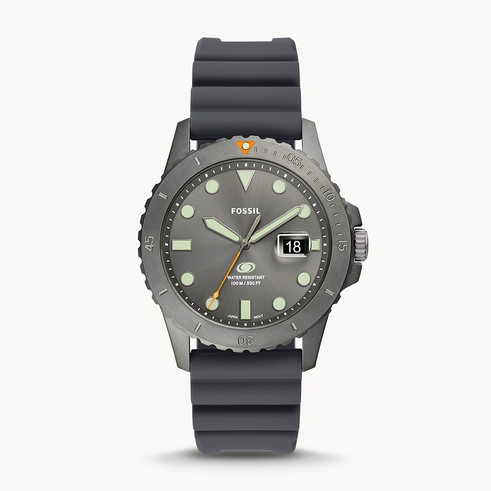 FOSSIL 黑夜星空矽膠腕錶 42MM （FS5994）
