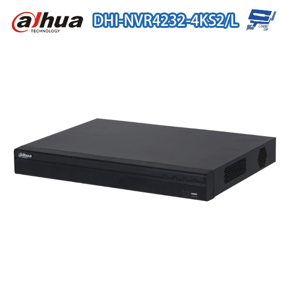 昌運監視器 大華 DHI-NVR4232-4KS2/L 32路 4K 人臉辨識網路型錄影主機 雙硬碟 請來電洽詢