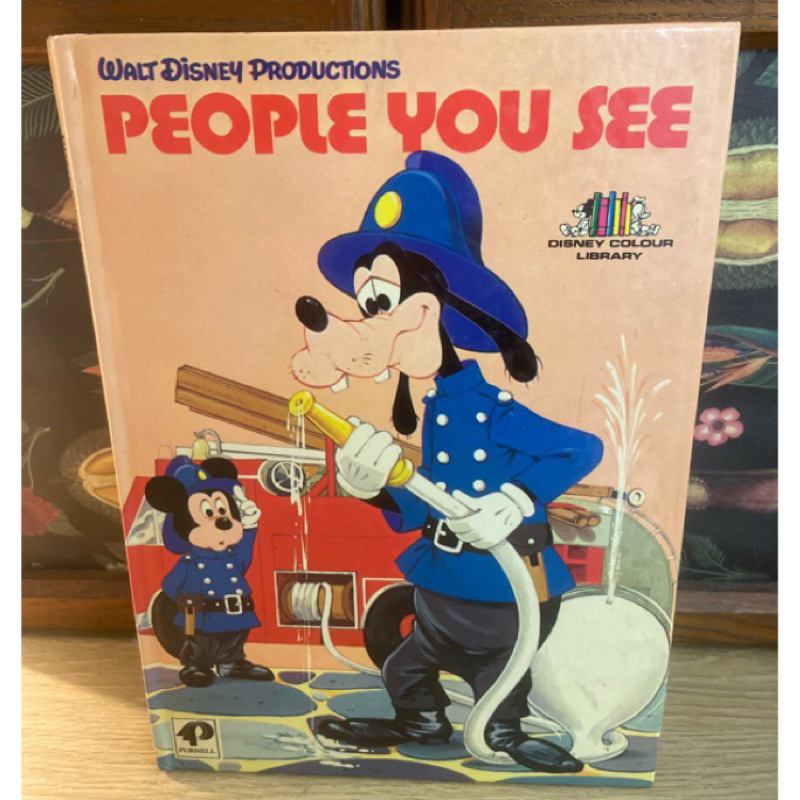 【1982年】迪士尼 古繪本 disney People you see 早期繪本 英文繪本 英文故事書 童書