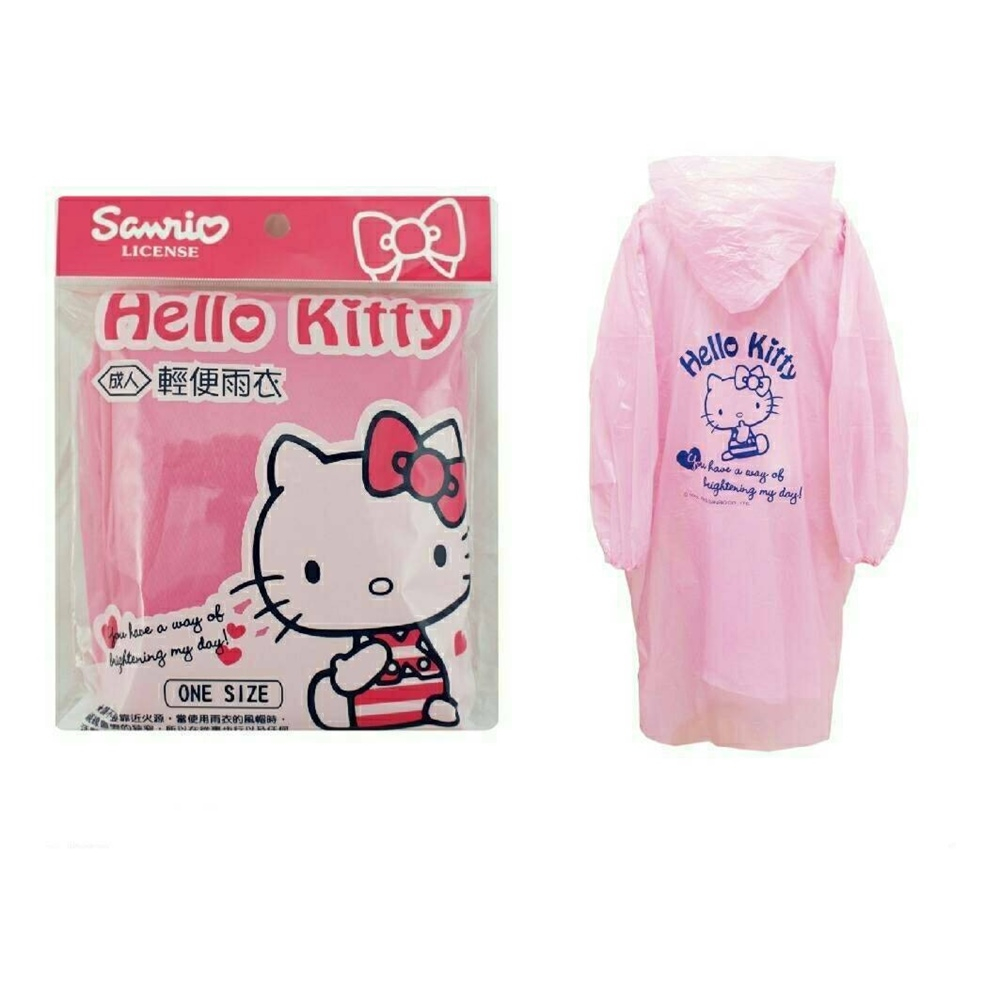 三麗鷗 KT輕便雨衣成人款 Hello kitty