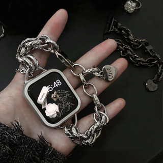 ins 朋克風 黑色系 Apple Watch 錶帶 金屬 蘋果 iwatch 8/7/6/5/4/se 錶帶 白搭女款