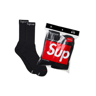 Supreme Hanes Crew Socks 黑色 四雙 一組販售 SUP-SS18-569 [現貨]