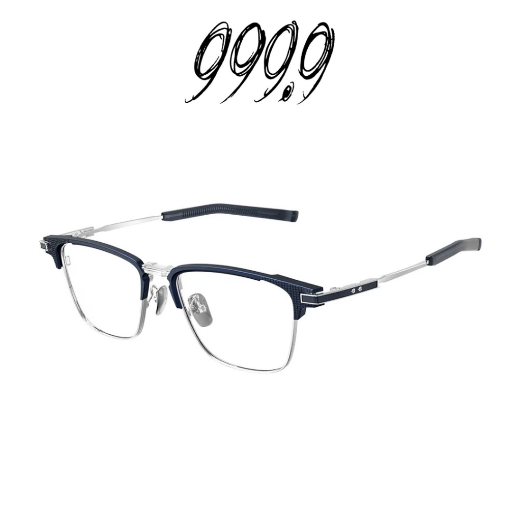 日本 999.9 眼鏡 S-02T H 7002 (藍/銀) 風間公親-教場0- 木村拓哉同款 鏡框【原作眼鏡】