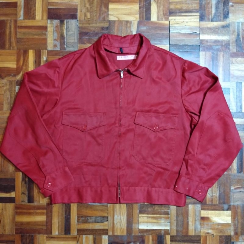 50s us mr2ply vintage work jacket 美國製 聖誕紅 加油站 工裝外套 制服外套