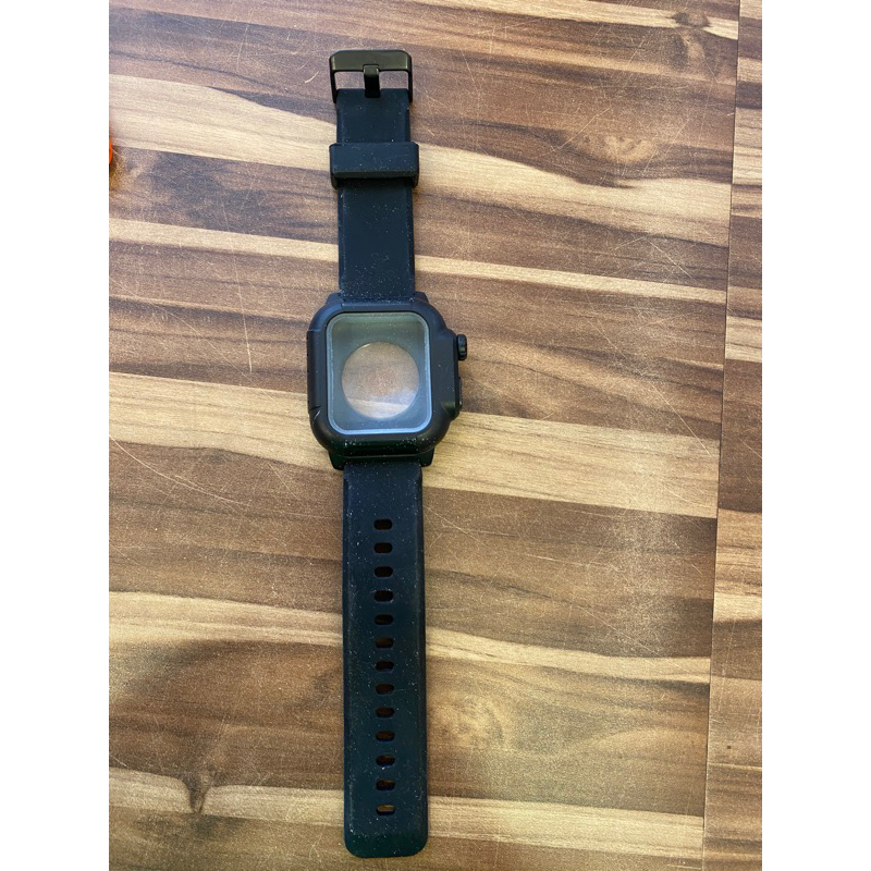 二手。適用於蘋果手錶 Apple Watch 6 SE 5 4 3代 硅膠一體錶帶 防水 防摔 防塵 三防保護殼錶帶