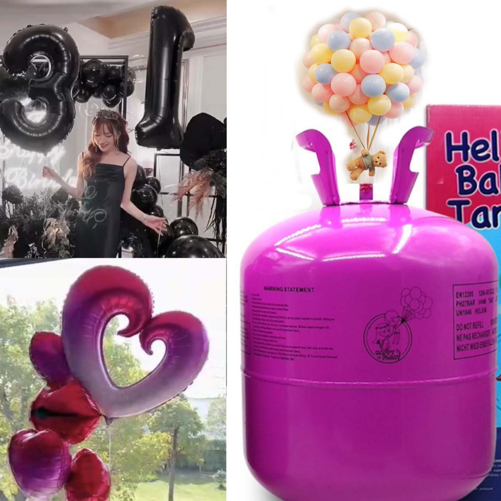 台灣現貨(可開收據) 氦氣  飄起來的氣球 純氦氣 高純度氦氣 氣球 打氣筒