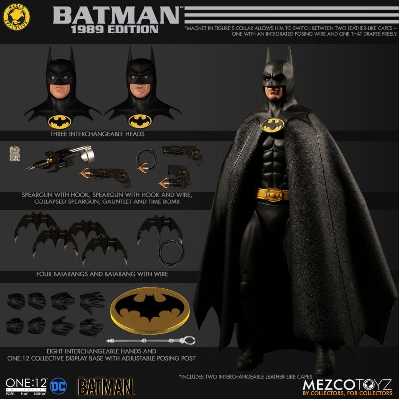 mezco one:12 蝙蝠俠 1989 米高基頓 Batman (閃電俠 閃點 正義聯盟 6吋）