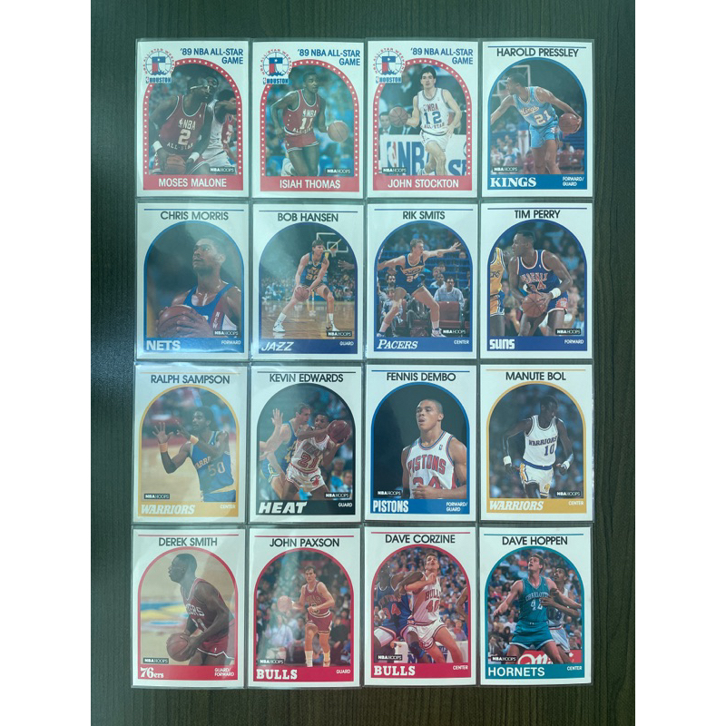 (NBA球員卡) 老卡 NBA白條34張不重複1989-90 hoops All-Star Game 1989 NBA