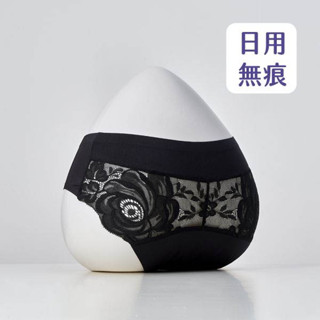 谷慕慕 Good Moon Mood 經典款 ☽ 日用 蕾絲 靜謐黑 中腰 吸血內褲 月亮褲