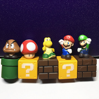 【臺灣現貨】SuperMario 瑪利歐 五款 蘑菇 路易吉庫巴 任天堂 電玩遊戲周邊 模型 玩具 公仔 蛋糕 烘培