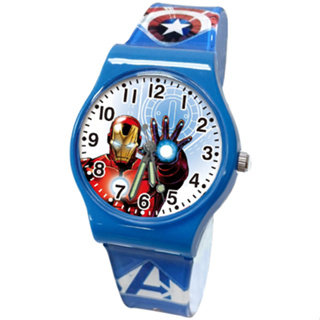 【MARVEL漫威】英雄鋼鐵人兒童手錶(藍/大膠)