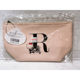 日本進口 Hello Kitty 花卉 R字樣 化妝包。收納包