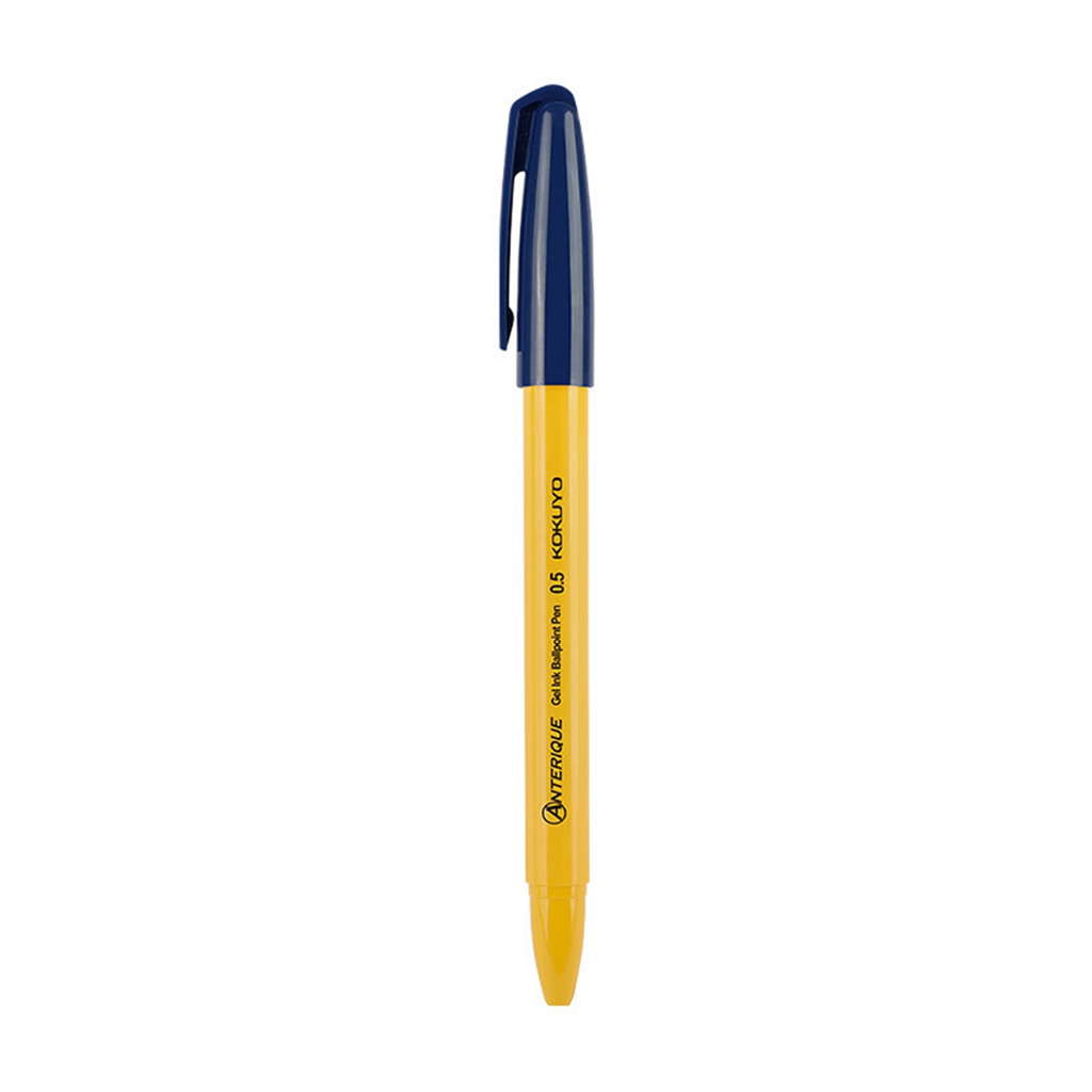 KOKUYO ANTERIQUE聯名中性筆0.5mm黑墨-黃藍
 墊腳石購物網