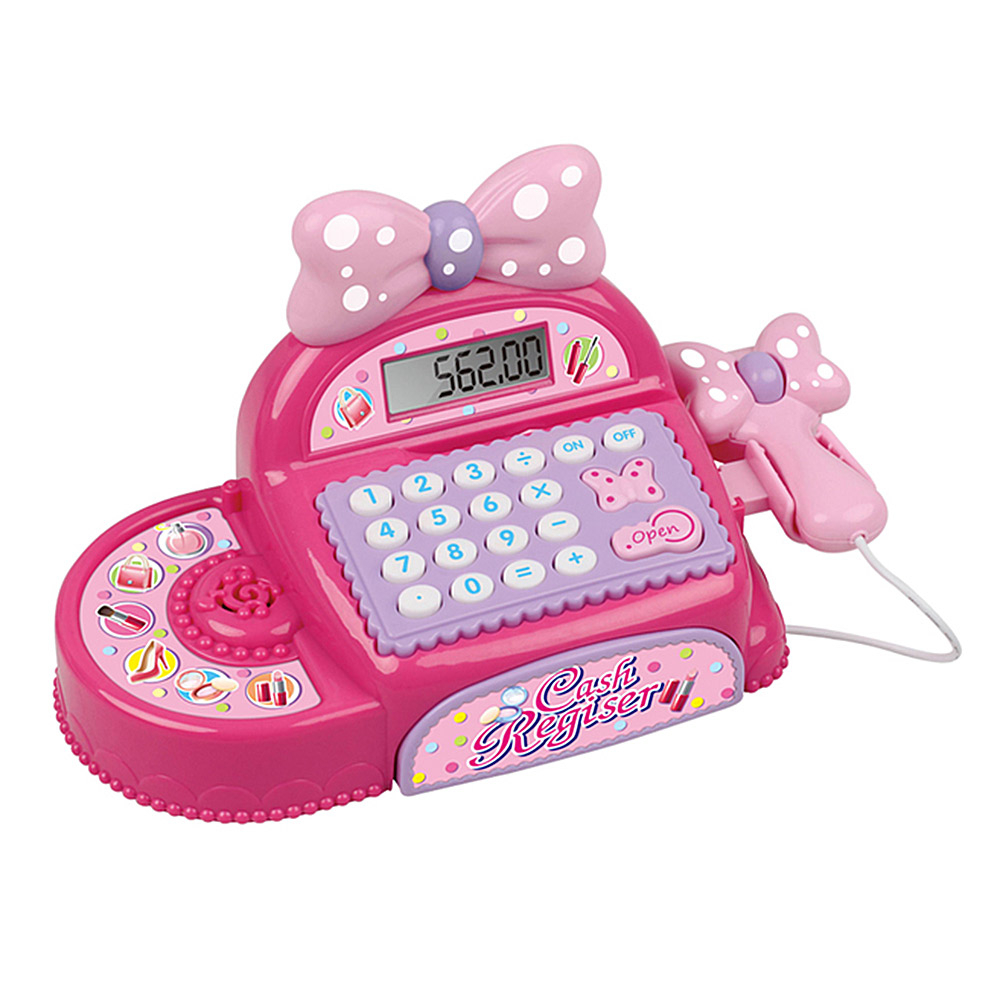 【甜甜價玩具】家家酒玩具 音效粉紅蝴蝶結收銀機   35562