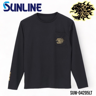 《SUNLINE》 22SUW-04205LT 黑色獅子圖案長袖上衣 中壢鴻海釣具館