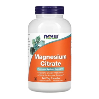【美國原裝預購】Now Magnesium Citrate檸檬酸鎂 240顆素食膠囊