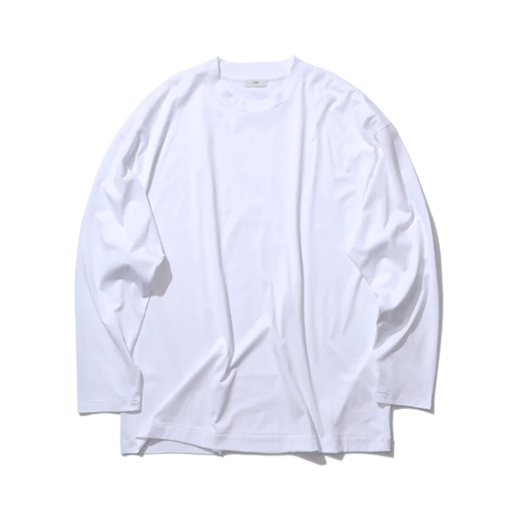 日本ATON空氣紡織小高領復古乾爽觸感厚磅寬鬆版長袖T-Shirt
