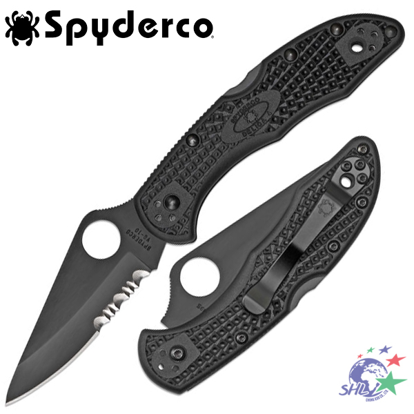 Spyderco 蜘蛛 - Delica 半齒刃折刀 / VG-10不鏽鋼 - C11PSBBK  詮國