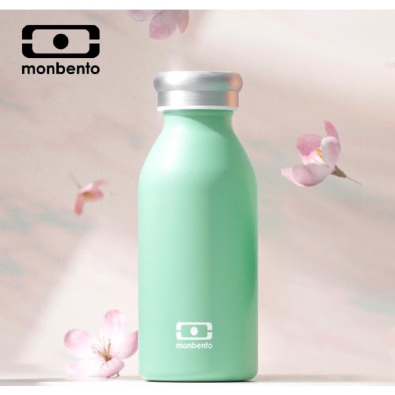 ✨全新現貨免運✨ 法國 MONBENTO 牛奶瓶造型保溫瓶 馬卡龍綠 小保溫瓶 350ml 造型保溫瓶