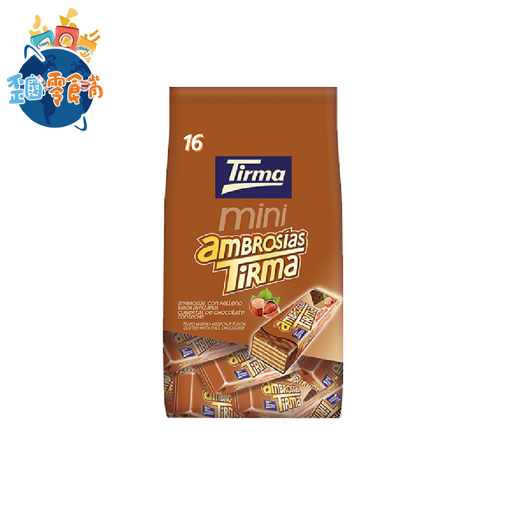 西班牙Tirma Ambrosía榛果牛奶巧克力迷你威化餅/ 216g/ 16入袋　eslite誠品