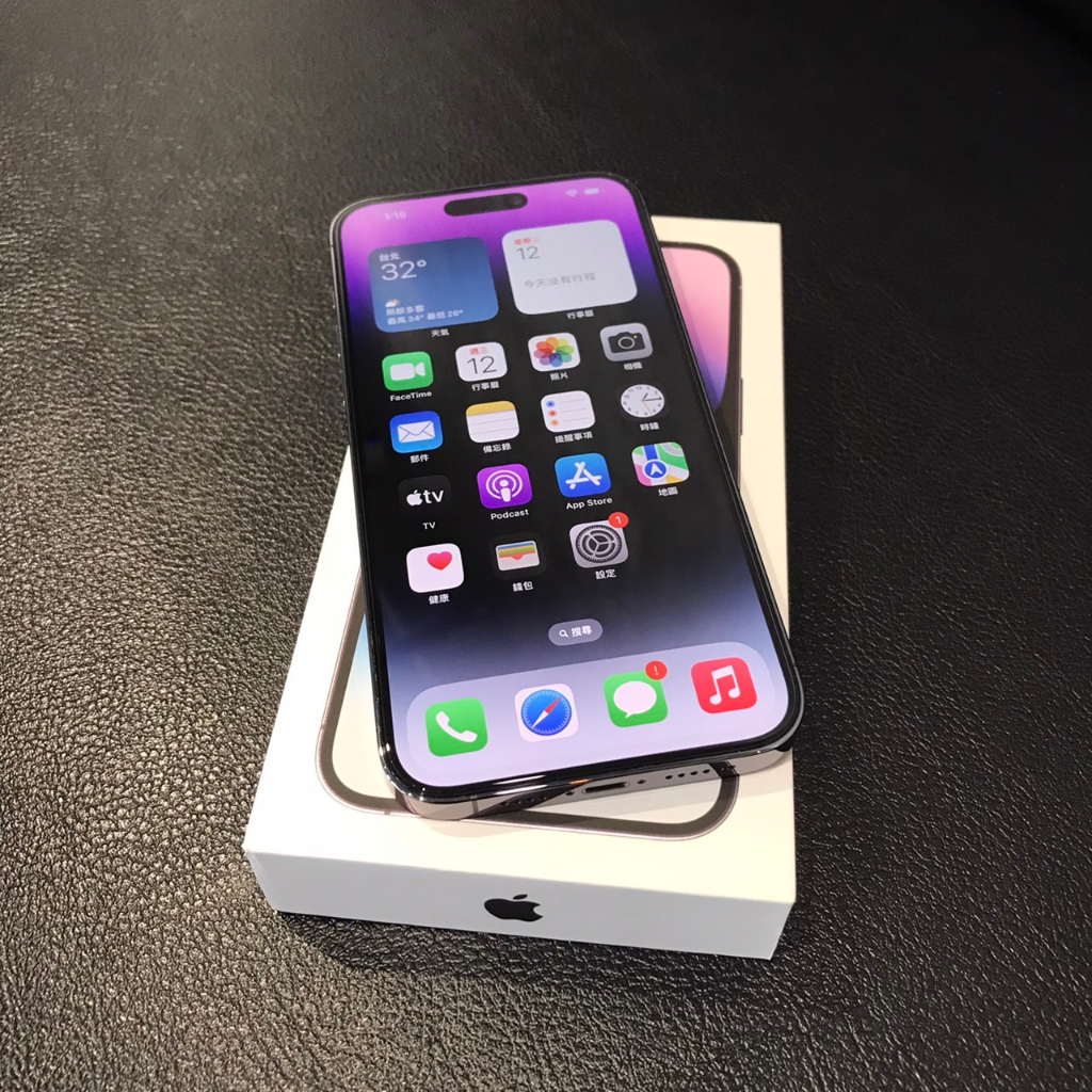 apple iphone 14 pro max 128g 紫 電池健康度100% 保固至2024/6/4 i14pm