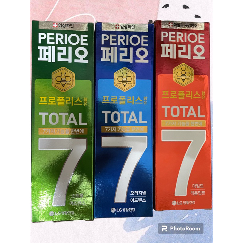 🉐️特價🉐️ 韓國 LG Perioe倍麗兒 7效蜂膠牙膏120g  鯊魚寶寶滴家