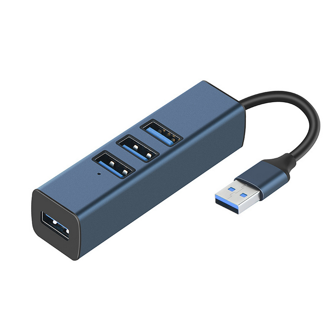 轉接頭 擴充網卡 USB HUB 4孔擴充 3合1 鋁合金 免驅動