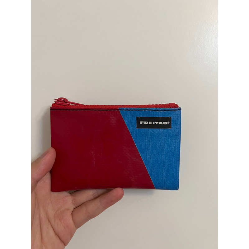 [限量絕版瑞士正品］Freitag F05 Blair 小型零錢包 收納包 卡夾 卡套 錢包 紅色 藍色 撞色