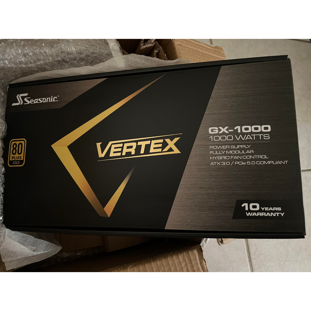 SeaSonic 海韻 Vertex GX-1000 1000W 金牌 全模組 ATX3.0(PCIe 5.0)電源供應