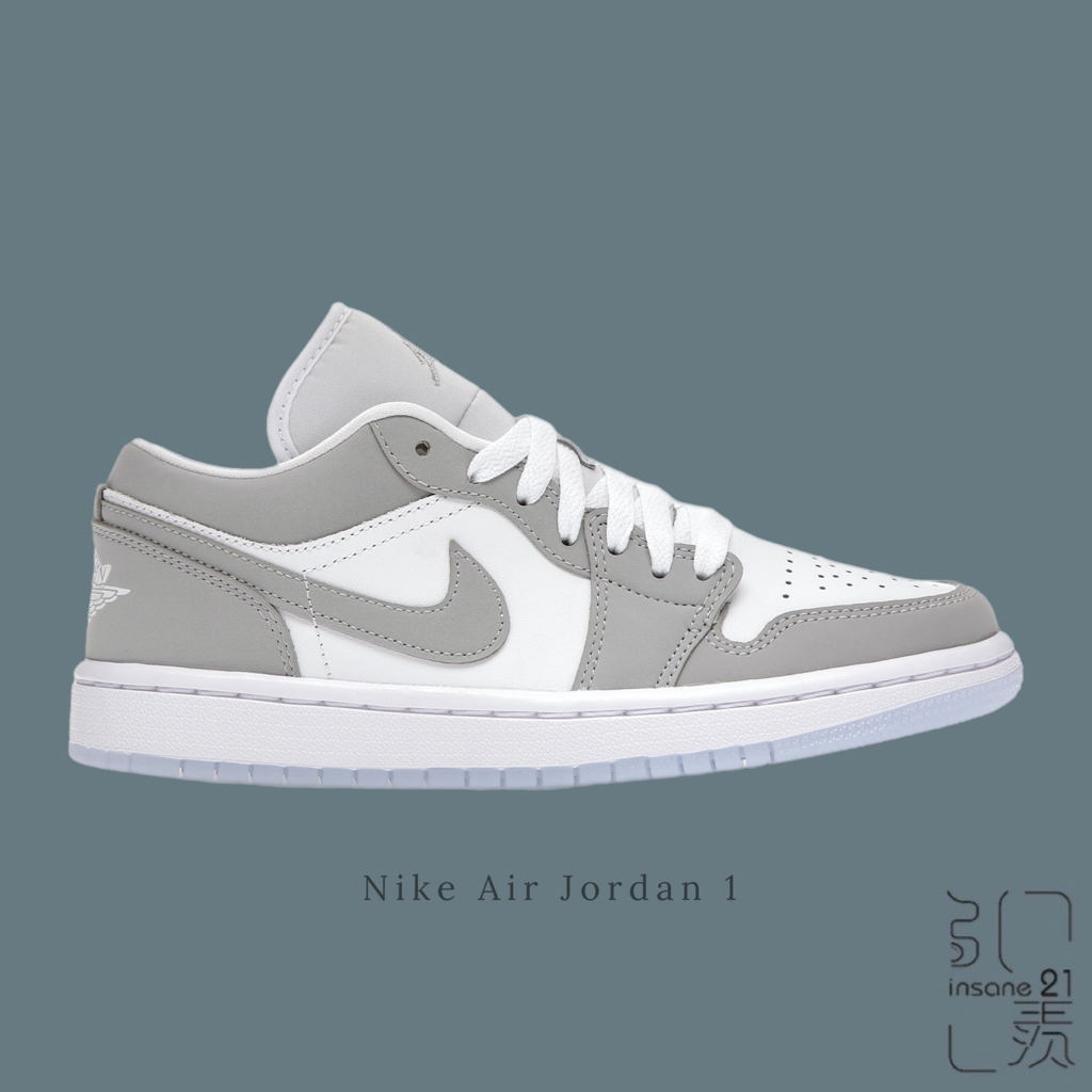 NIKE W AIR JORDAN 1 LOW 煙灰 情侶 灰白 DC0774-105【Insane-21】