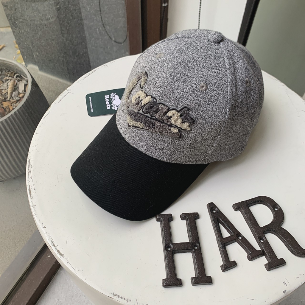 [海鹿馬]Roots 海狸 帽子 棒球帽 可調 classic cap hats 挺版 立體刺繡 灰色