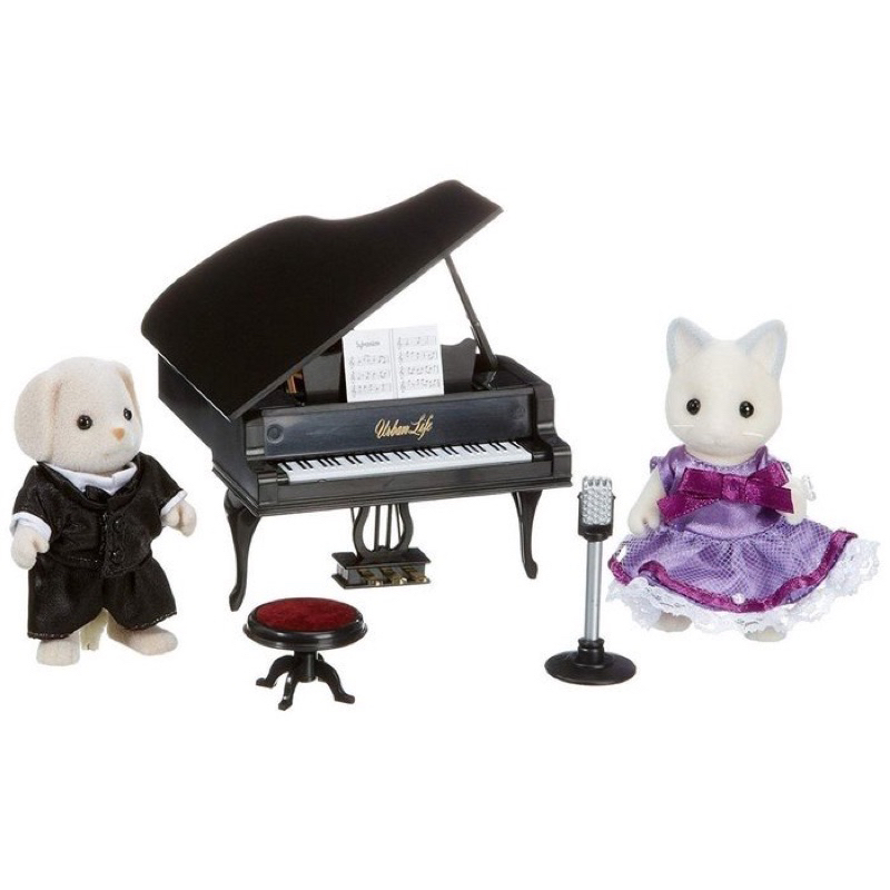 《森入其境》森林家族 鋼琴演唱會 鋼琴音樂套 灰耳貓 手可持物  狗紳士貓淑女 絕版 散件  唱歌鋼琴組