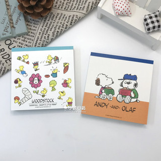【現貨】日本製 SNOOPY 史努比 PEANUTS WOODSTOCK＆BROTHERS 正方形 便條紙