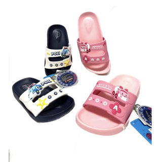 正版 poli 波力 安寶 救援小警車34013/6藍 粉色 男女兒童輕量 拖鞋(15-20公分