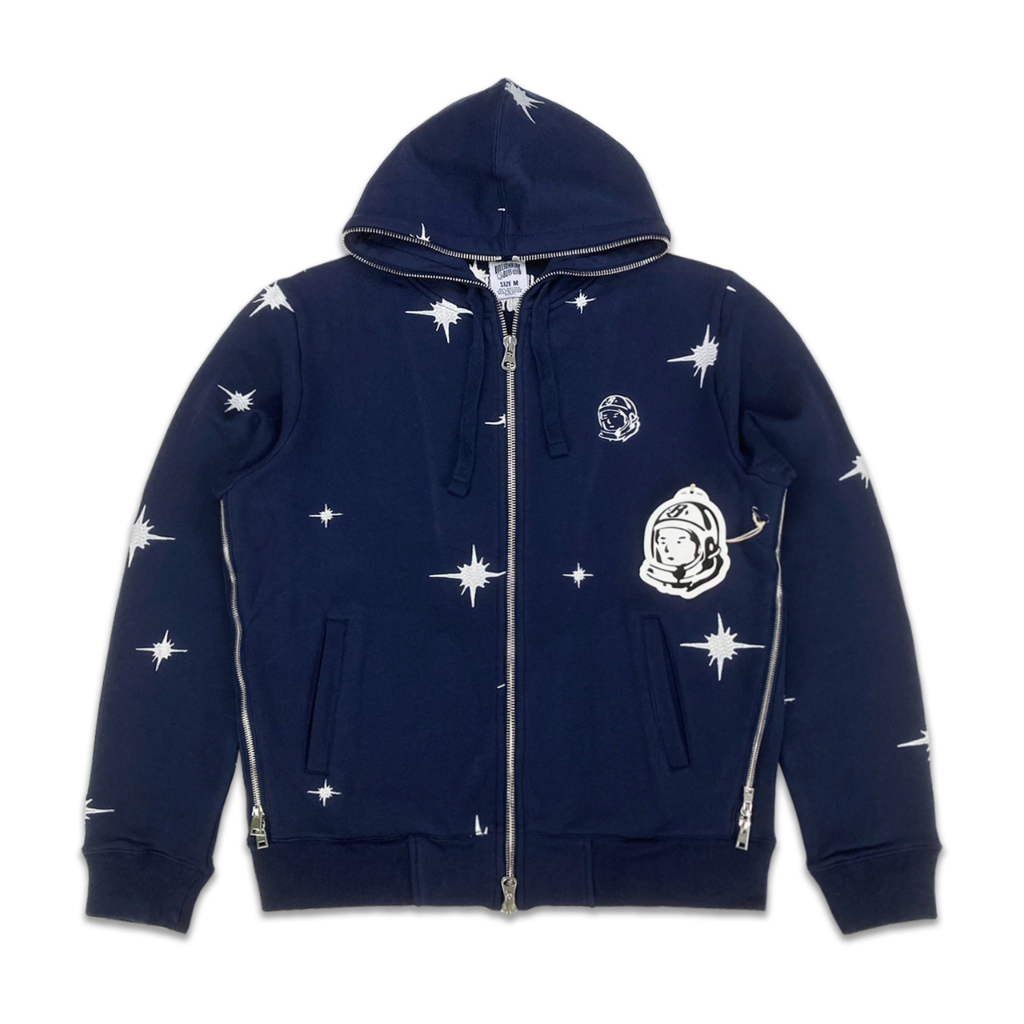 [全新品] Billionaire Boys Club BBC 深海軍藍色太空人刺繡連帽外套 超高磅數厚實款 M號