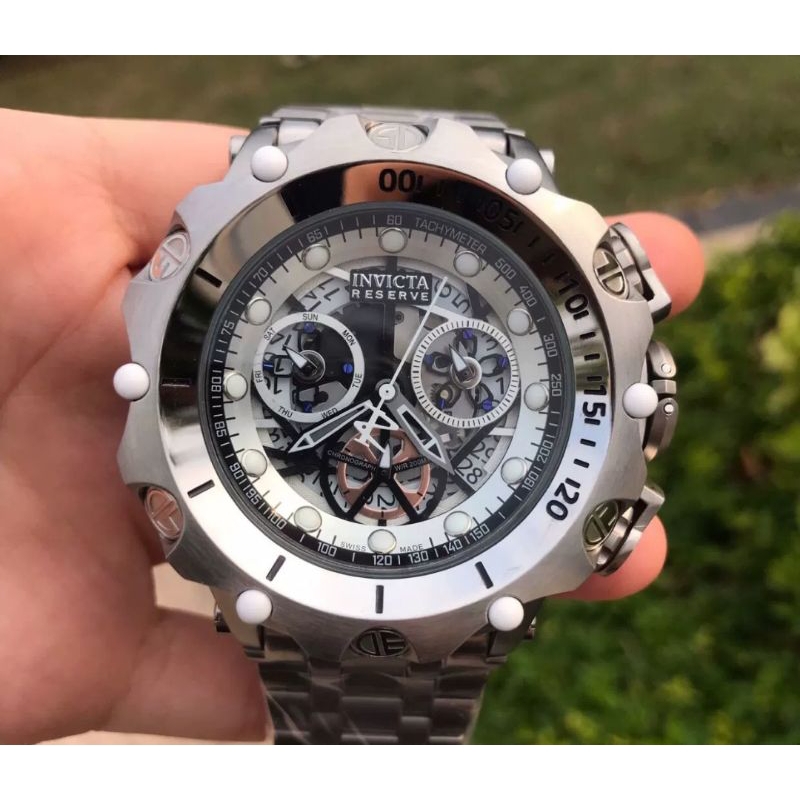 英威塔INVICTA多功能石英手錶 簍空精鋼手表直徑不含外框52mm，含外框56mm，厚度約2公分