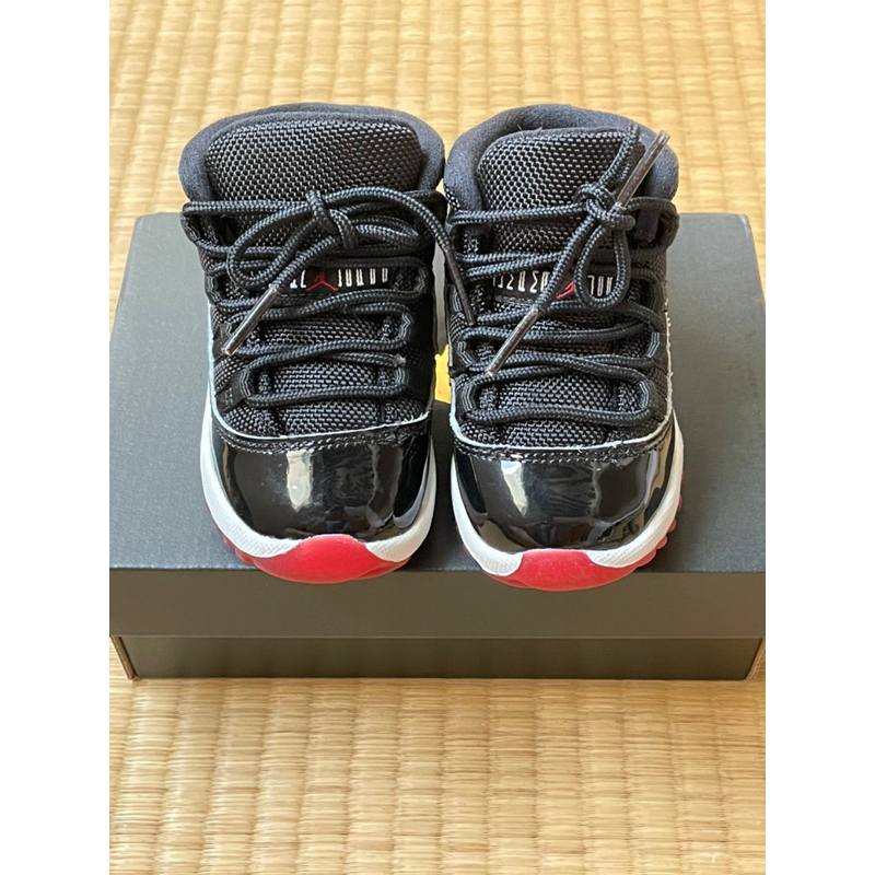 Jordan 11 Retro（TD）《二手正品》童鞋 黑紅色 9成新 5C/UK4.5/11cm