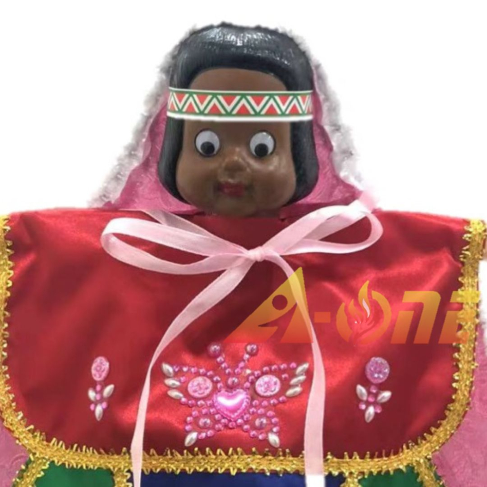 原住民女孩 可愛披風布袋戲 布袋戲偶(送 DIY彩繪流體熊組 冰絲流蘇 戲偶架)表演布偶 木偶人偶玩偶童玩 玩具 布袋戲