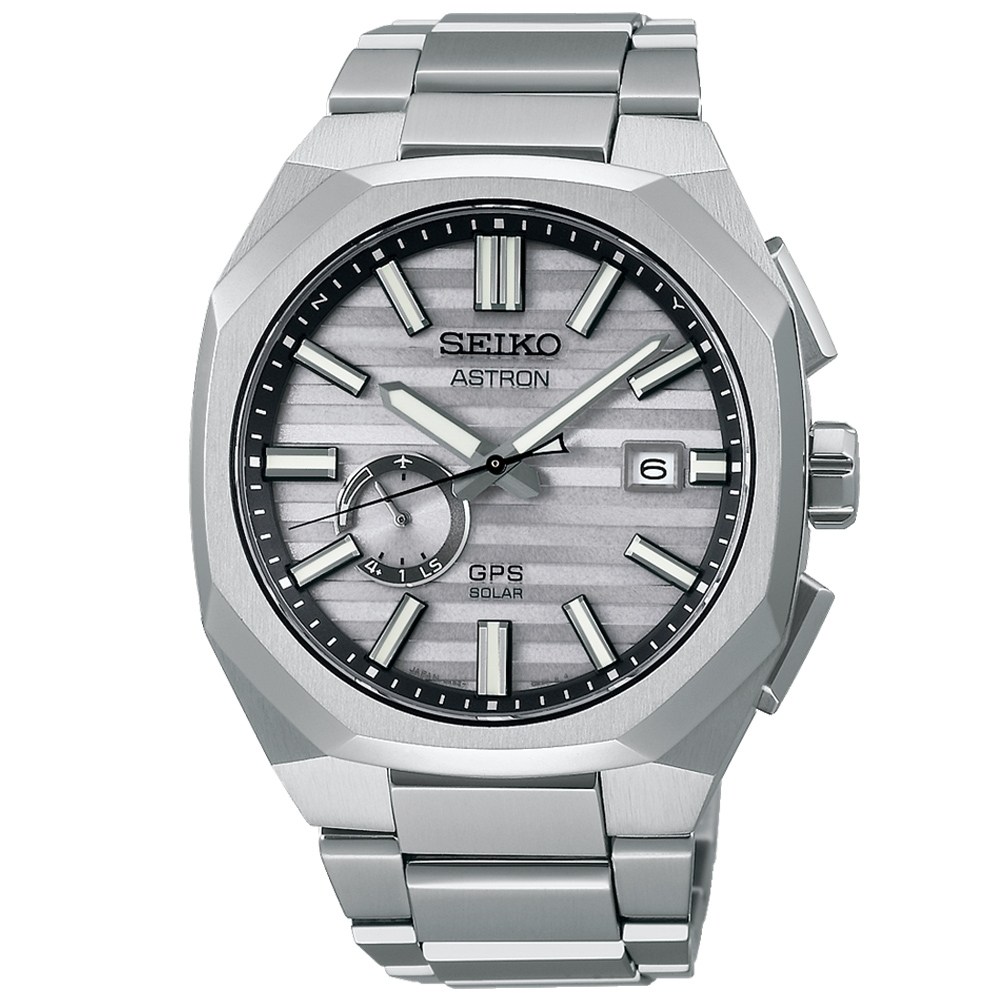 SEIKO 精工 Astron 黑標 GPS衛星定位 太陽能 鈦金屬錶－銀（3X62-0AB0N／SSJ017J1）