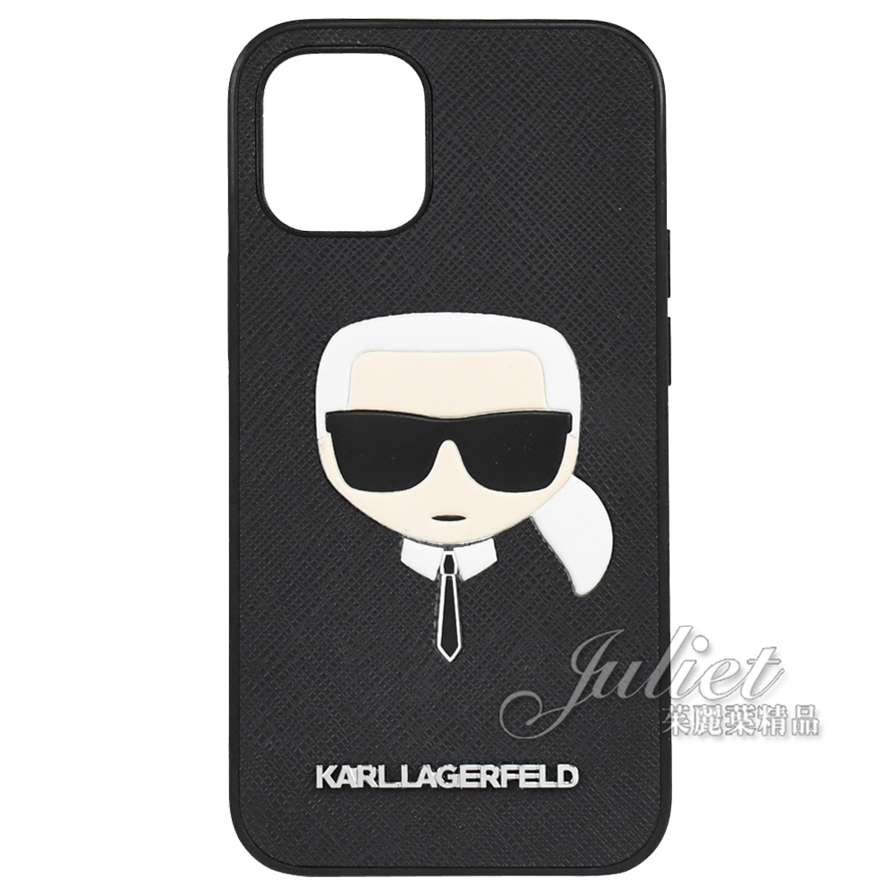 【茱麗葉精品】KARL LAGERFELD Iphone12 mini (5.4吋) 立體公仔手機殼.黑 現貨在台