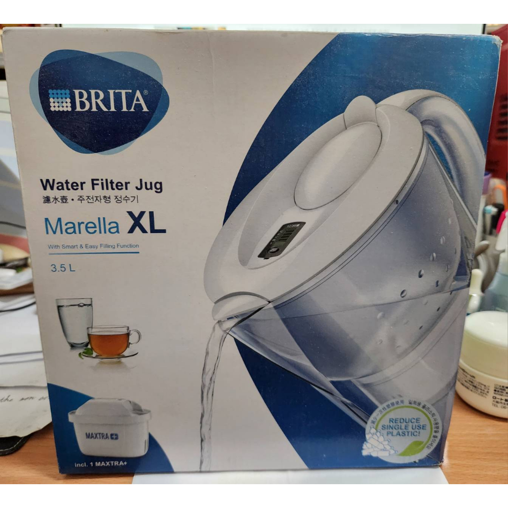 全新 BRITA Marella XL3.5L濾水箱 濾水壺 桌上型濾水箱(1壺+1芯)
