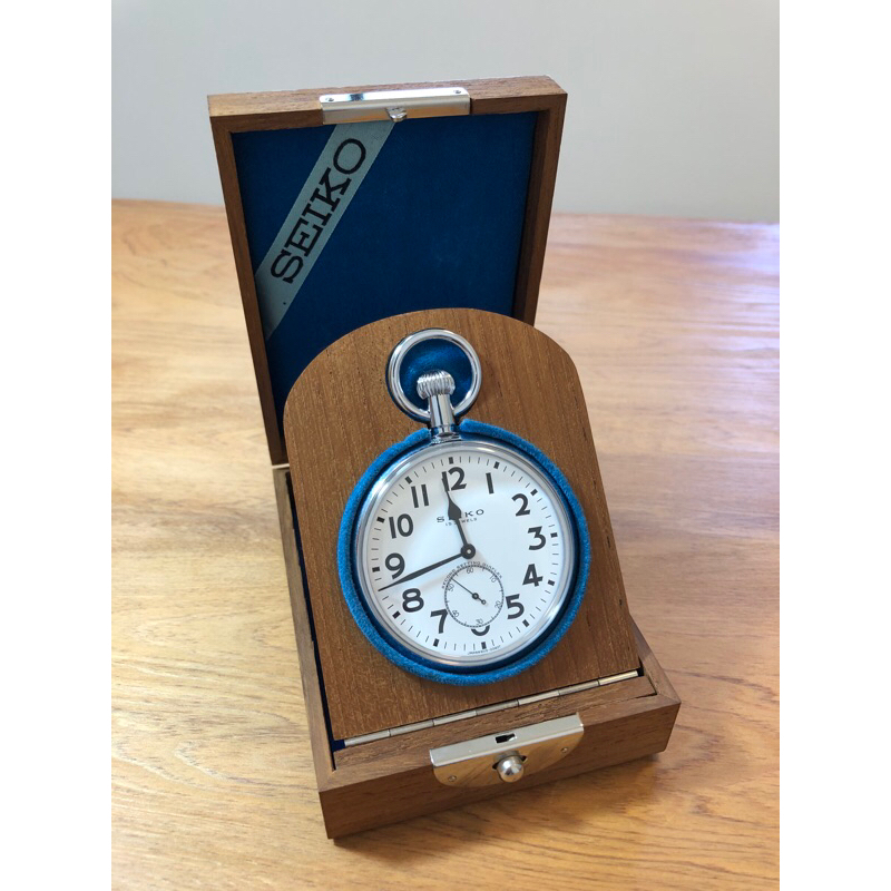 [超稀少。美品  近乎新品] SEIKO 24型 標準時計 60mm大錶徑 15石 原裝原盒 手巻 鐵道懷錶 懷中時計