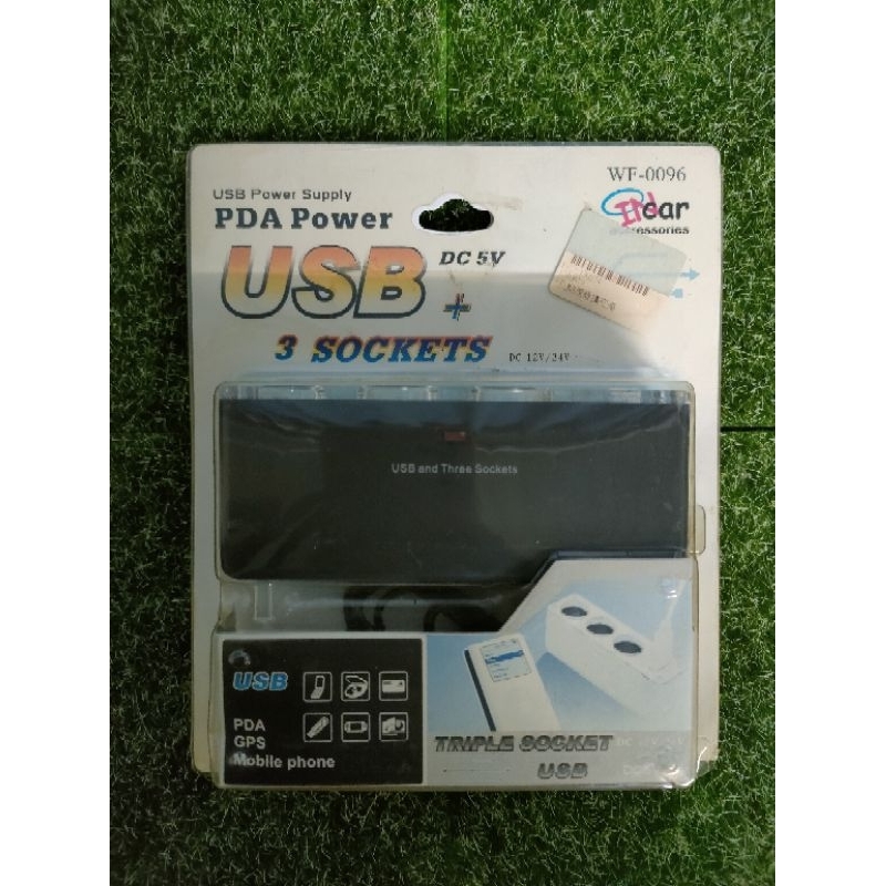 新款 PDA Power USB 3孔擴充座含USB 車充 點菸座 點菸器擴充座