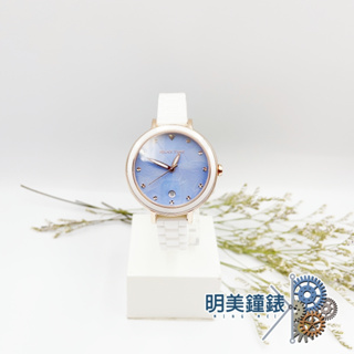 【明美鐘錶眼鏡】Relax Time/RT-98-5 玫瑰金×陶瓷系列-藍/春日花漾/✦ 新品推薦 ✦