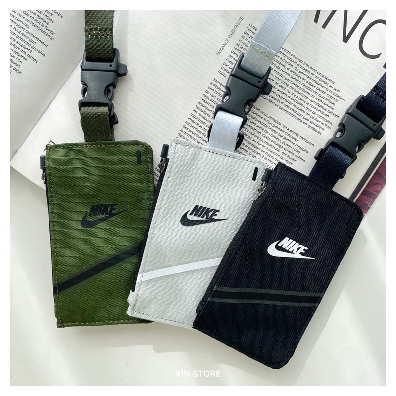 Nike ID ZIP 識別證 名牌 證件夾 零錢袋 字勾 吊帶 掛繩 軍綠