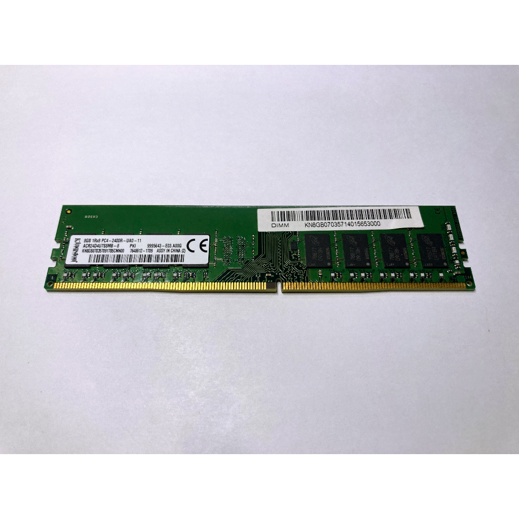 Kingston DDR4-2400R 8GB PC4 1RX8 金士頓 桌機記憶體 二手