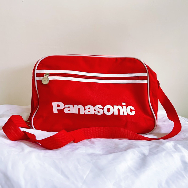 🔥 Panasonic國際牌 紅色側背包🔥運動包復古 古著包bag⚡️✨ Second Hand Clothes