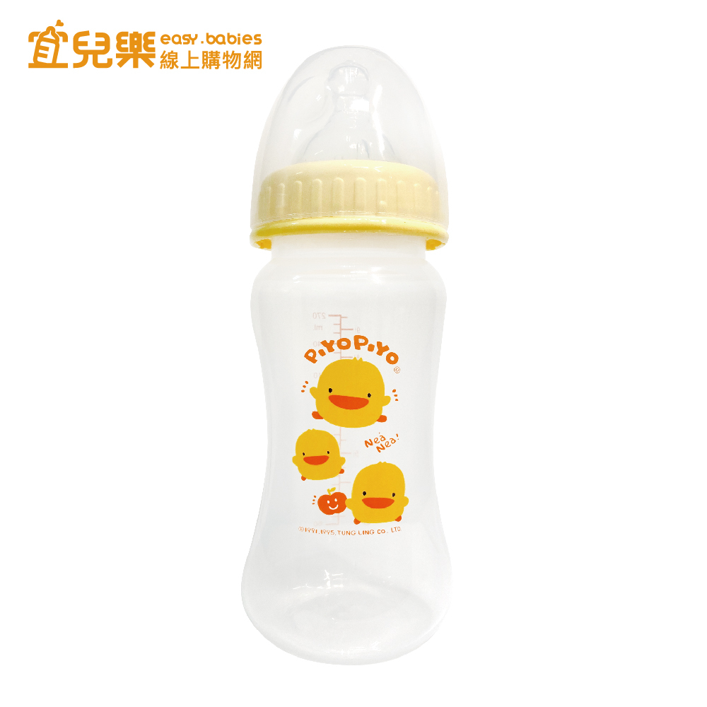 黃色小鴨 葫蘆寬口PP奶瓶 270ml 【宜兒樂】