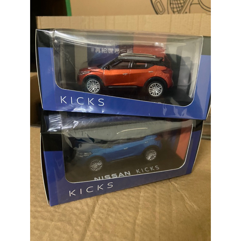 售 全新品 KICKS 原廠正品 模型車 迴力車 頭燈會亮 藍色 橘色 兩色可選